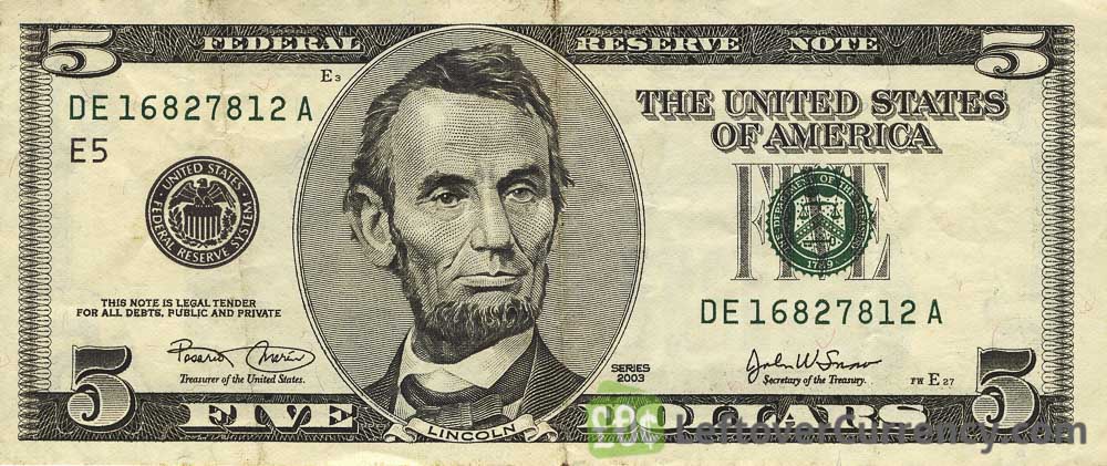 5 dollar banknote